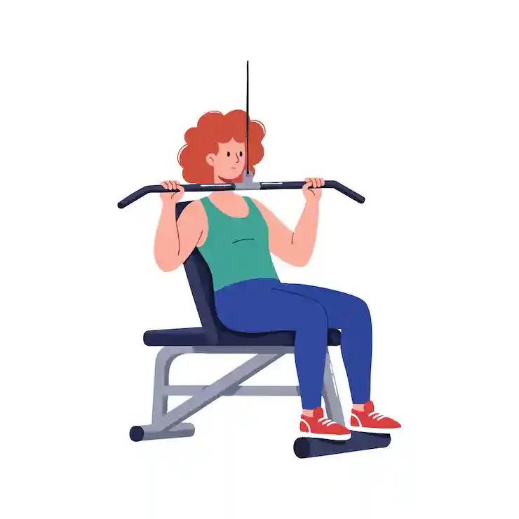 Illustrated exercise library showing neck, shoulder, and spine micro-exercise categories with duration badges
